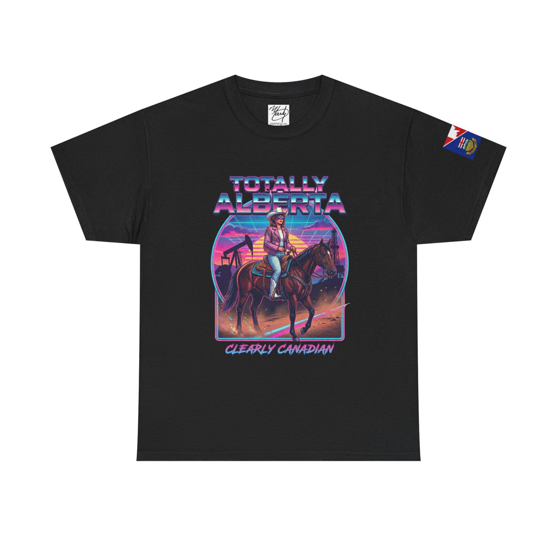 Totally Alberta Cowboy Canadian T-Shirt — Retro Western Rodeo Tee